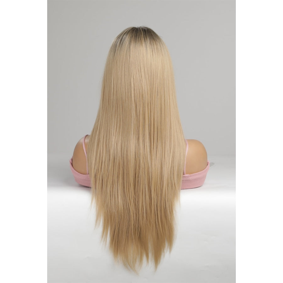 13*2 Lace Front Wigs Synthetic Long Straight 24’’ 150% Density Blonde / One Size
