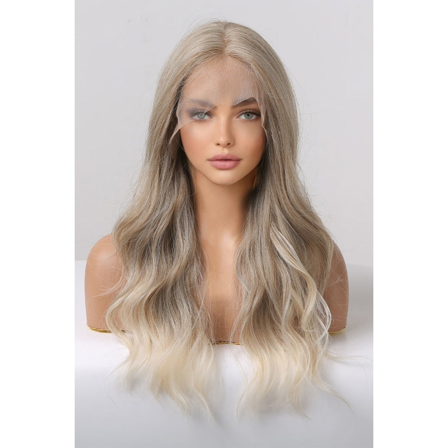 13*2 Lace Front Wigs Synthetic Long Wave 24 150% Density in Medium Blonde Highlights Medium Blonde Highlights / One Size
