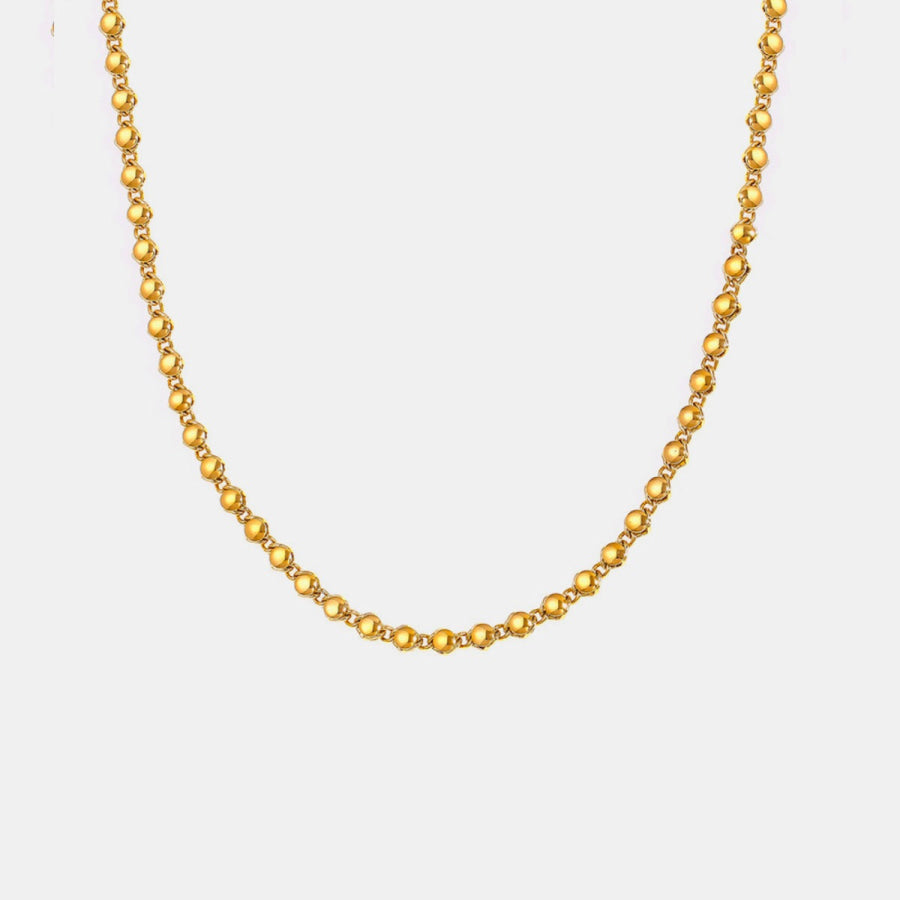 18K Gold-Plated Copper Necklace Gold / One Size Apparel and Accessories