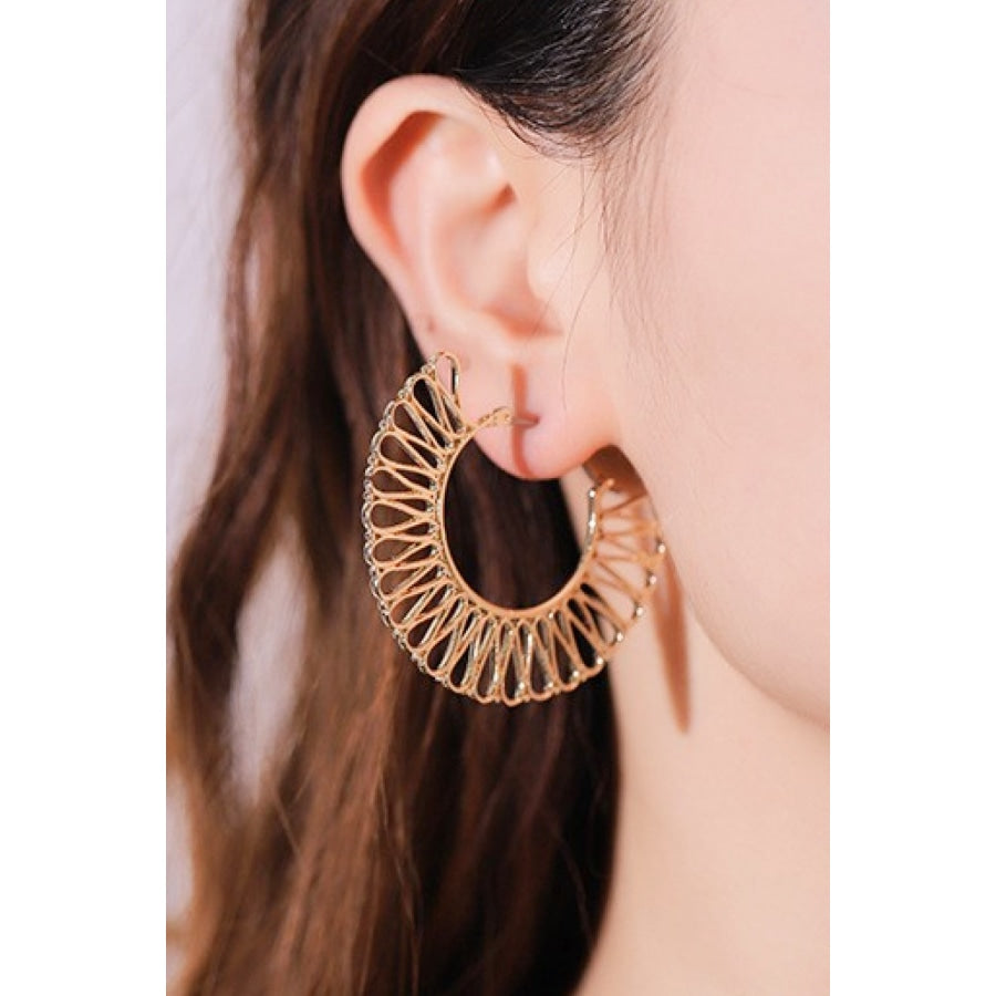 18K Gold-Plated Cutout Earrings Gold / One Size