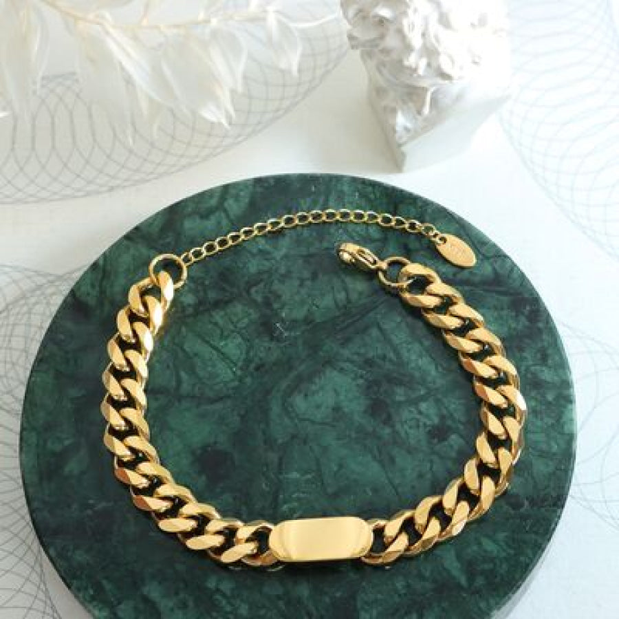 18K Gold - Plated Titanium Steel Bracelet Apparel and Accessories