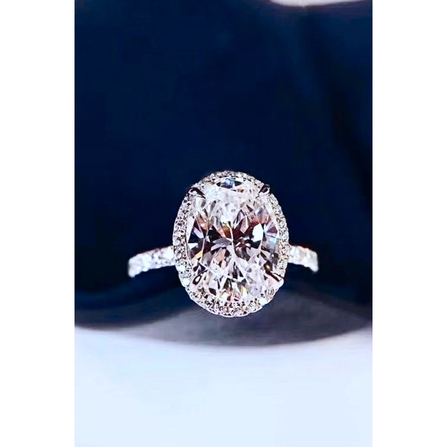 2 Carat Moissanite 18k Platinum-Plated Ring White / 4