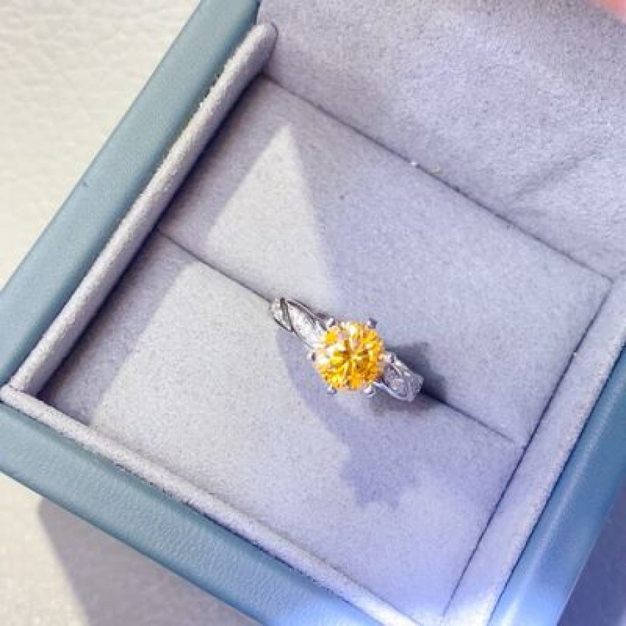 2 Carat Moissanite 925 Sterling Silver Ring / 5 Apparel and Accessories