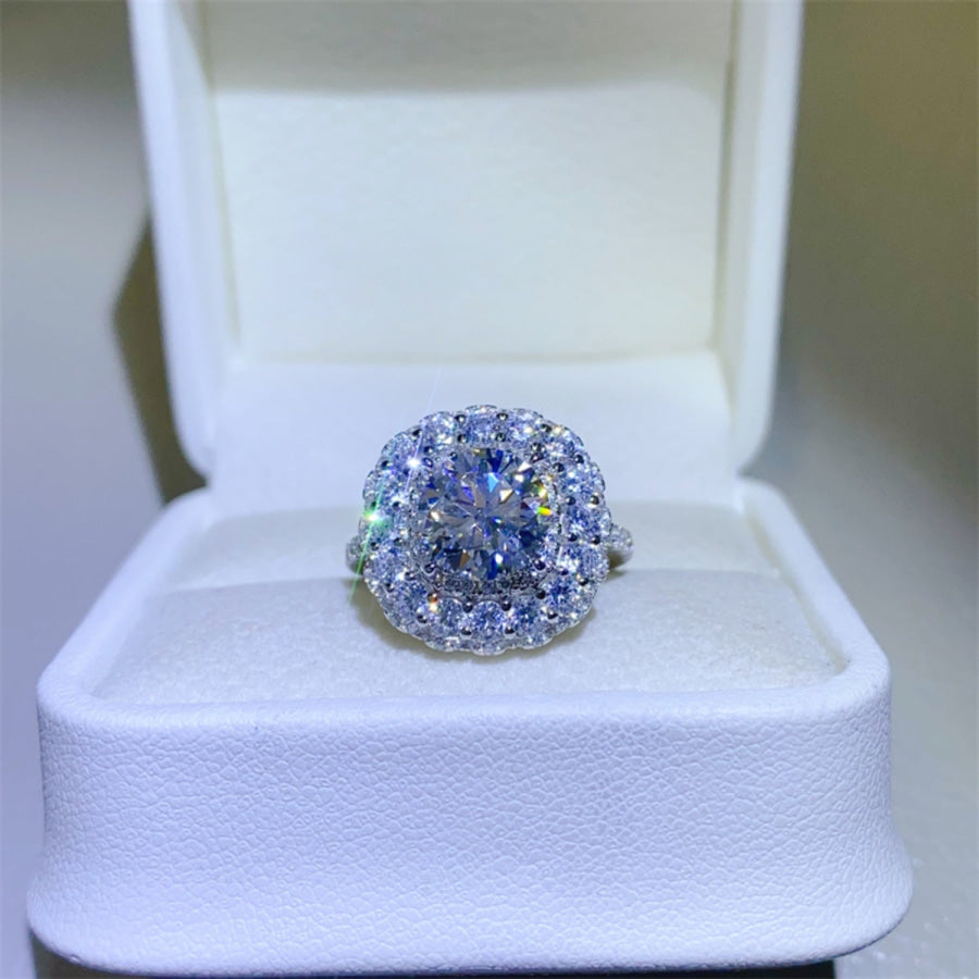 2 Carat Moissanite 925 Sterling Silver Ring / 5 Apparel and Accessories