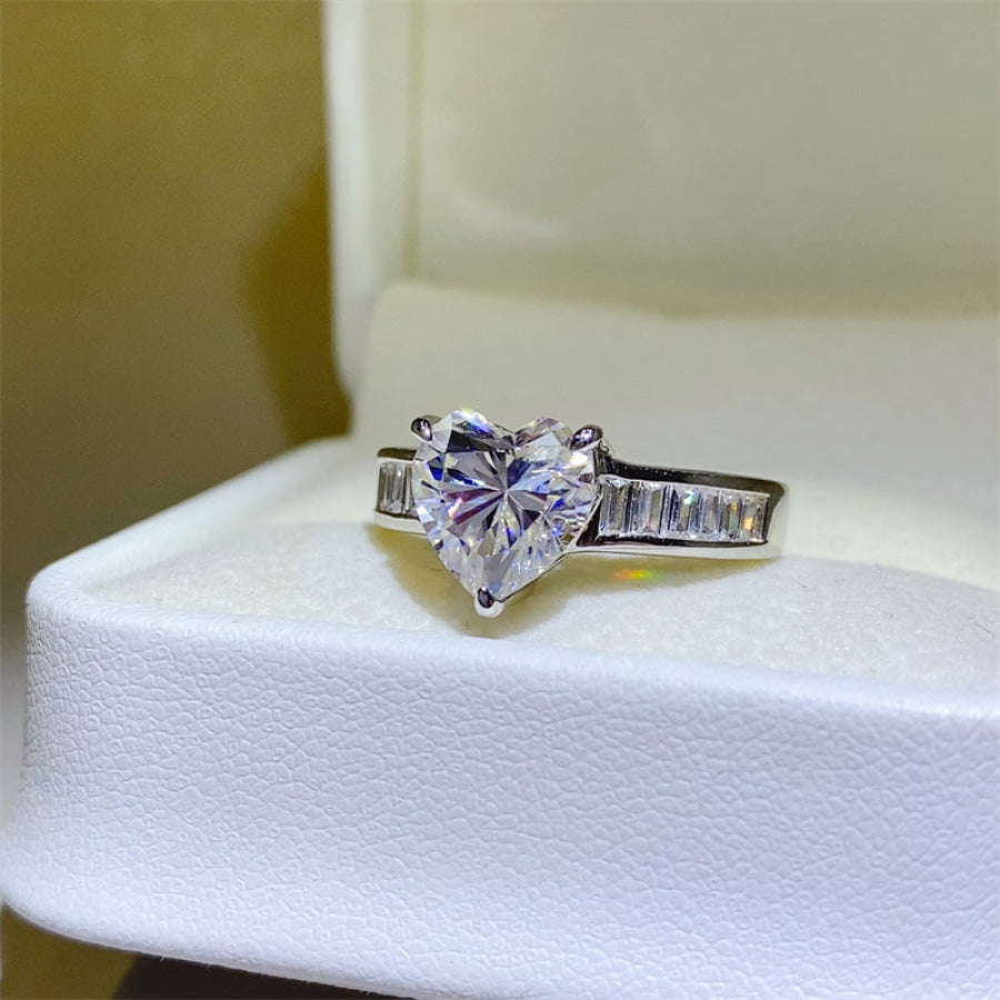 3 Carat Moissanite 925 Sterling Silver Ring Apparel and Accessories