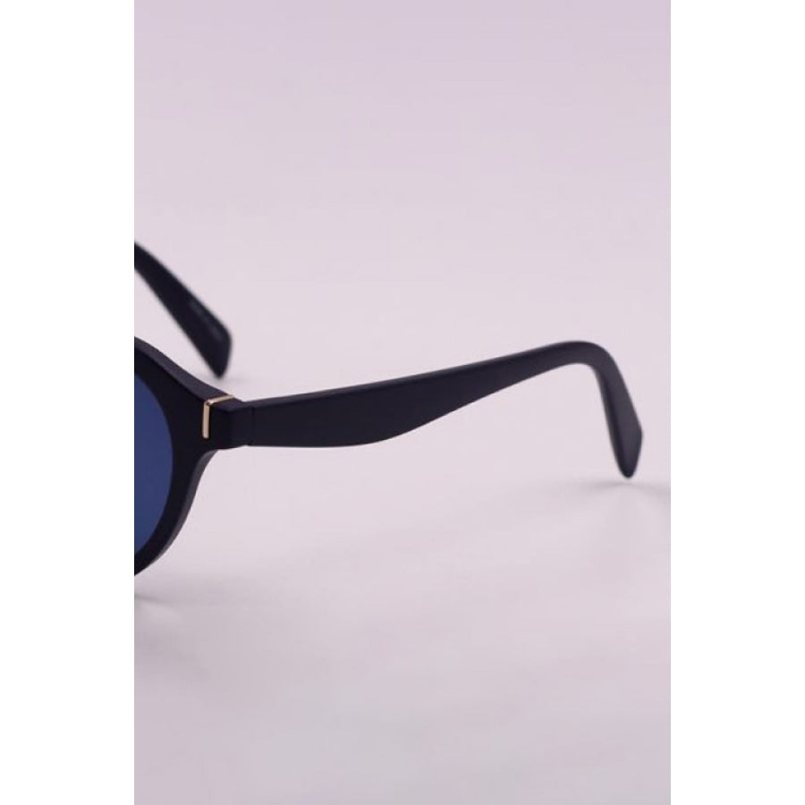 3-Piece Round Polycarbonate Full Rim Sunglasses Royal Blue/Camel/Dusty Blue / One Size