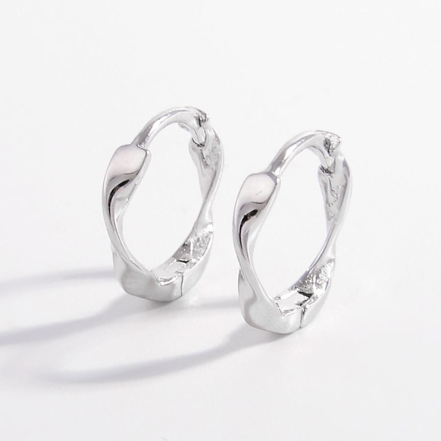 925 Sterling Silver Hoop Earrings Apparel and Accessories