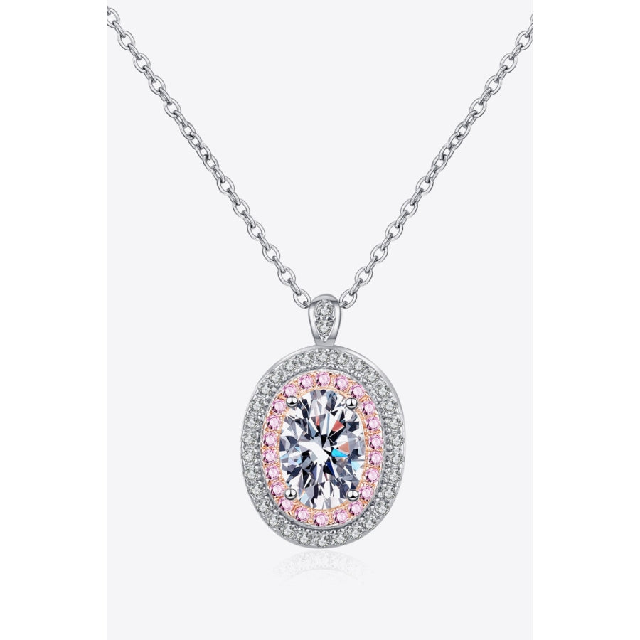 925 Sterling Silver Rhodium-Plated 1 Carat Moissanite Pendant Necklace Silver / One Size