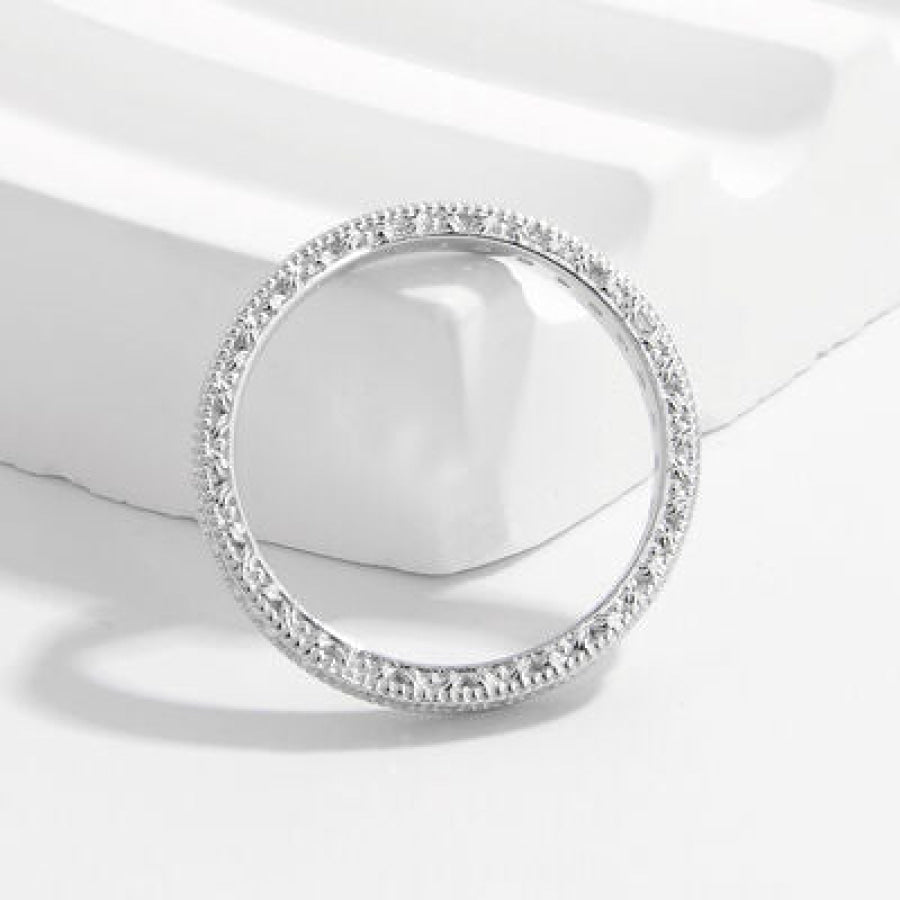 925 Sterling Silver Zircon Ring / 6 Apparel and Accessories