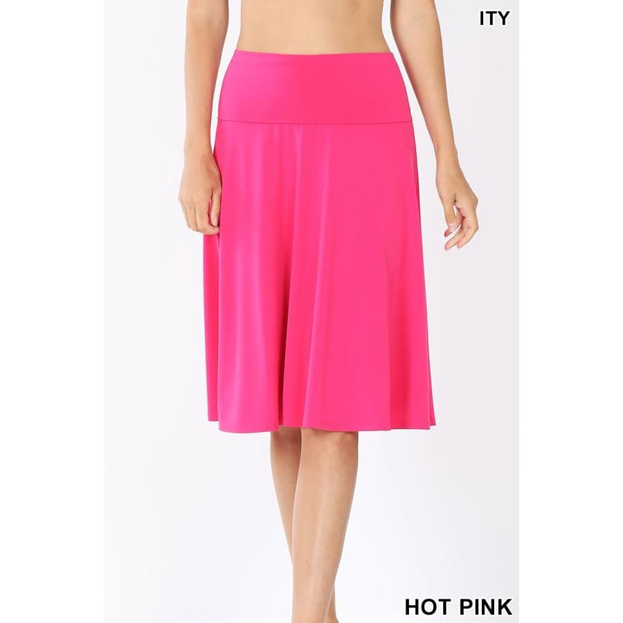 NEW! A-Line Flared Skirt with Fold Over Waist Band Skirts