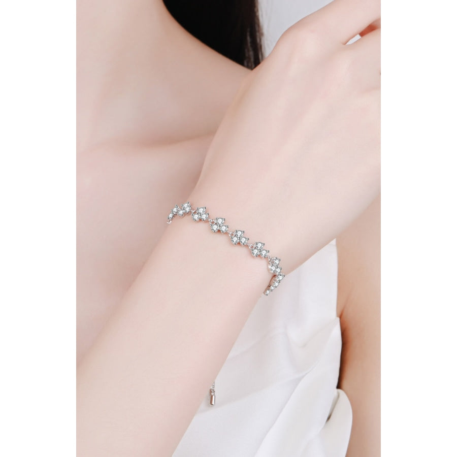 Adjustable Moissanite Bracelet Silver / One Size