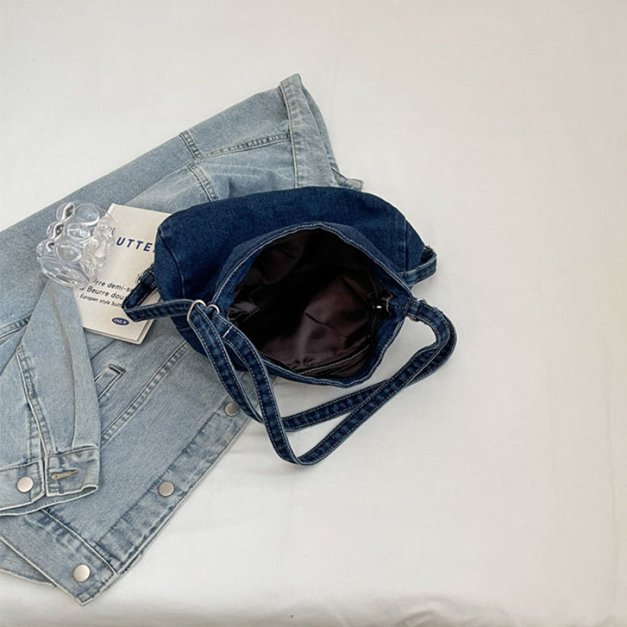 Adjustable Strap Denim Shoulder Bag Apparel and Accessories