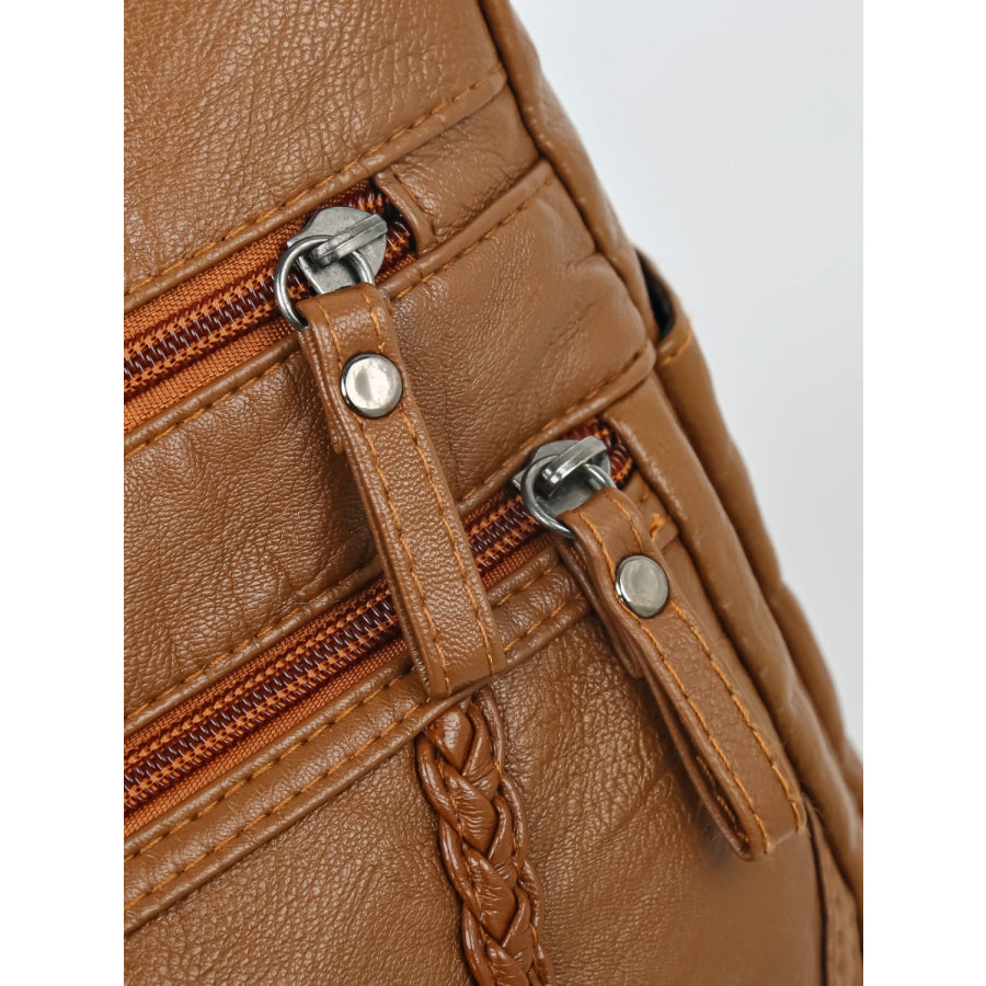 Adjustable Strap PU Leather Shoulder Bag Apparel and Accessories