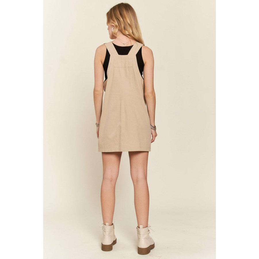 ADORA Adjustable Wide Strap Square Neck Overall Dress Apparel and Accessories