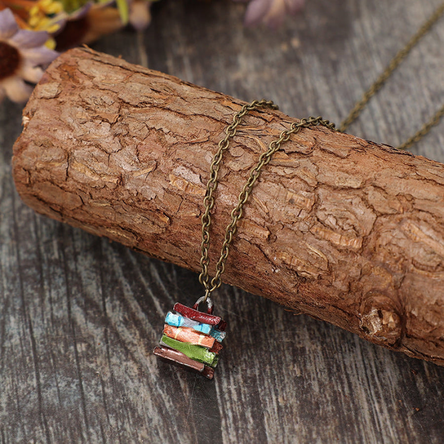 Alloy Books Pendant Necklace Multicolor / One Size Apparel and Accessories