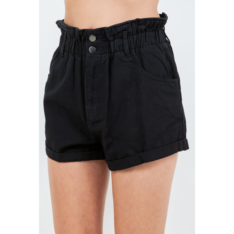 American Bazi High Waist Paper Bag Shorts Apparel and Accessories