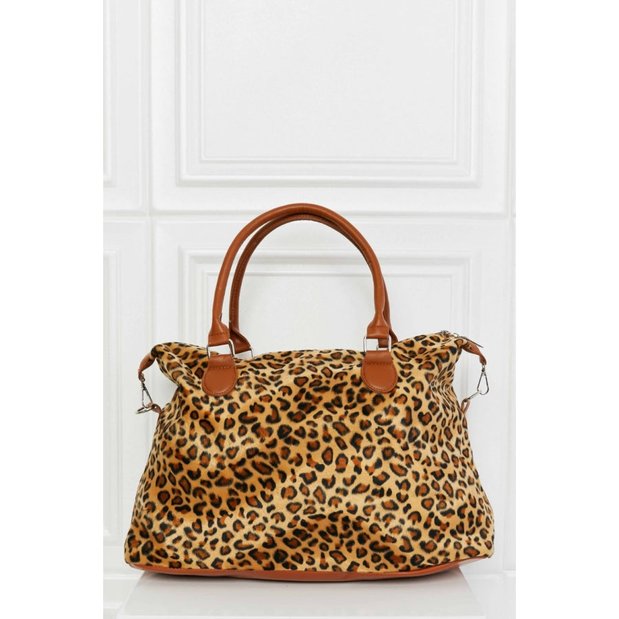 Animal Print Brushed Weekender Bag Leopard / One Size