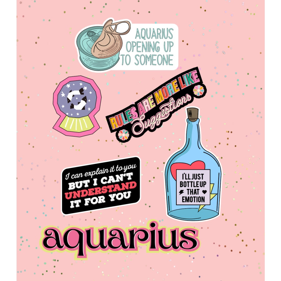 Aquarius Astrological Sticker Sheet sticker