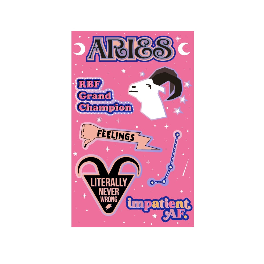 Aries Astrological Sticker Sheet sticker