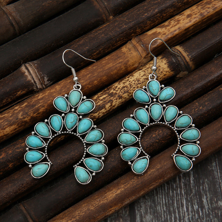 Artificial Turquoise Drop Earrings Turquoise / One Size
