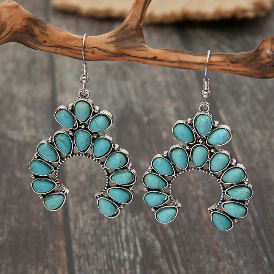 Artificial Turquoise Drop Earrings Turquoise / One Size