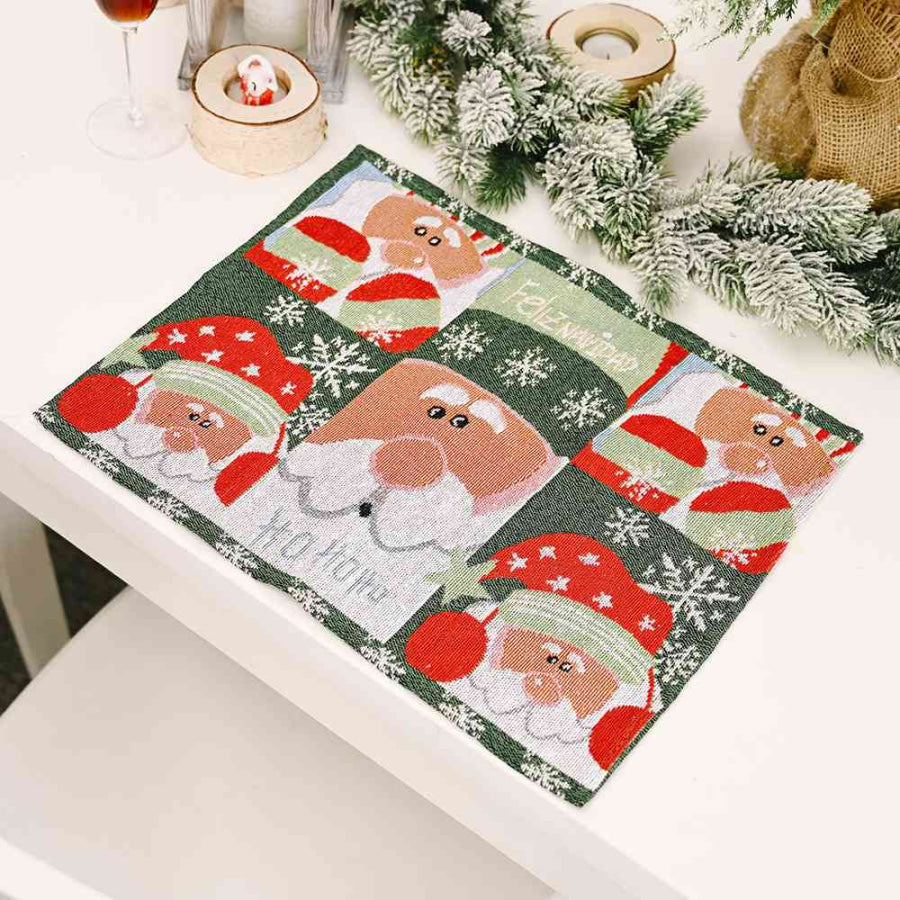 Assorted 2-Piece Christmas Placemats Santa / One Size