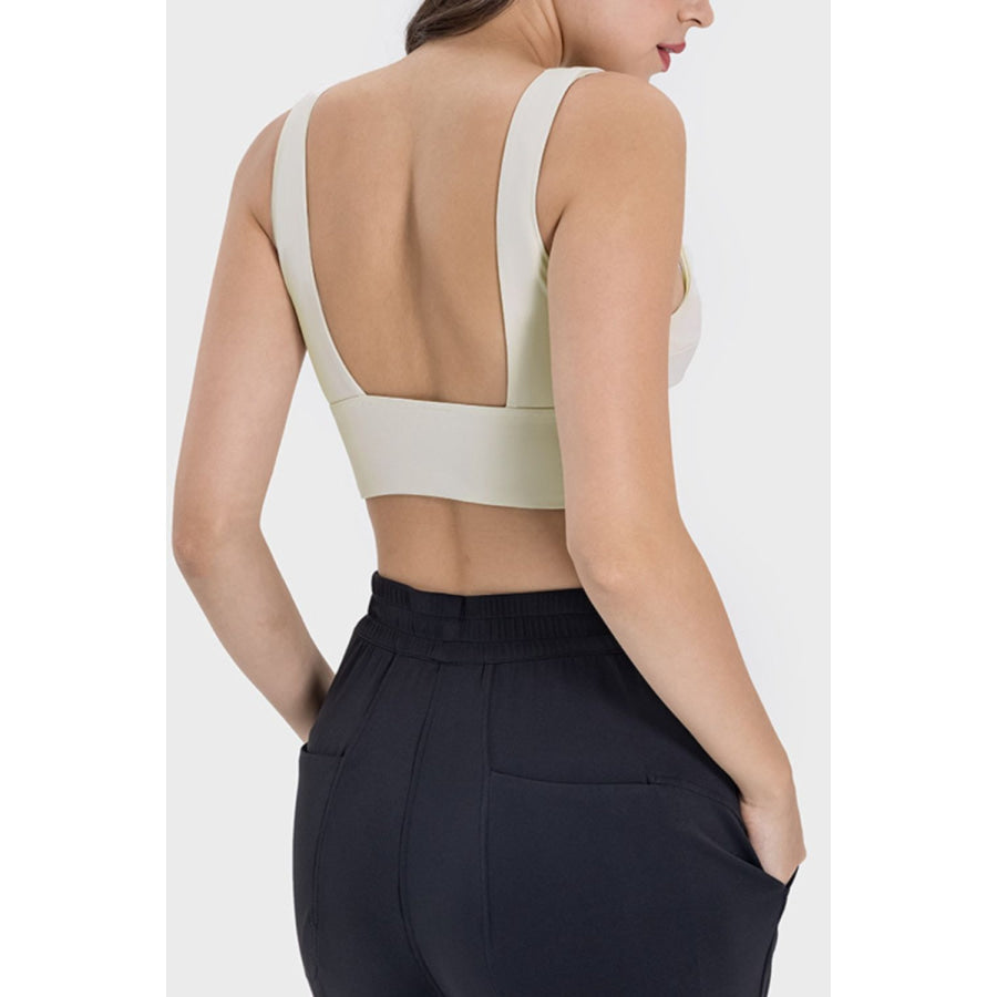 Backless Wide Strap Active Bra Apparel and Accessories