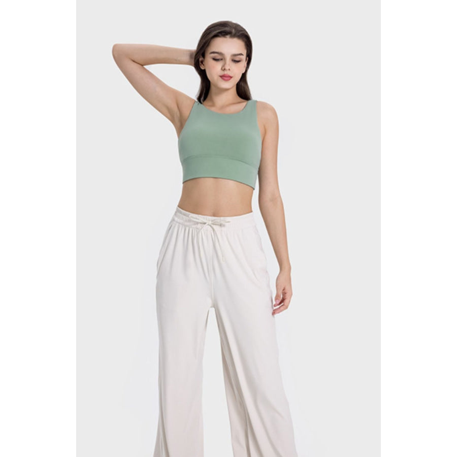 Backless Wide Strap Active Bra Apparel and Accessories