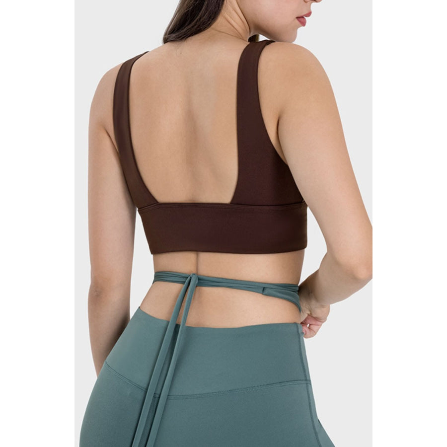 Backless Wide Strap Active Bra Apparel and Accessories