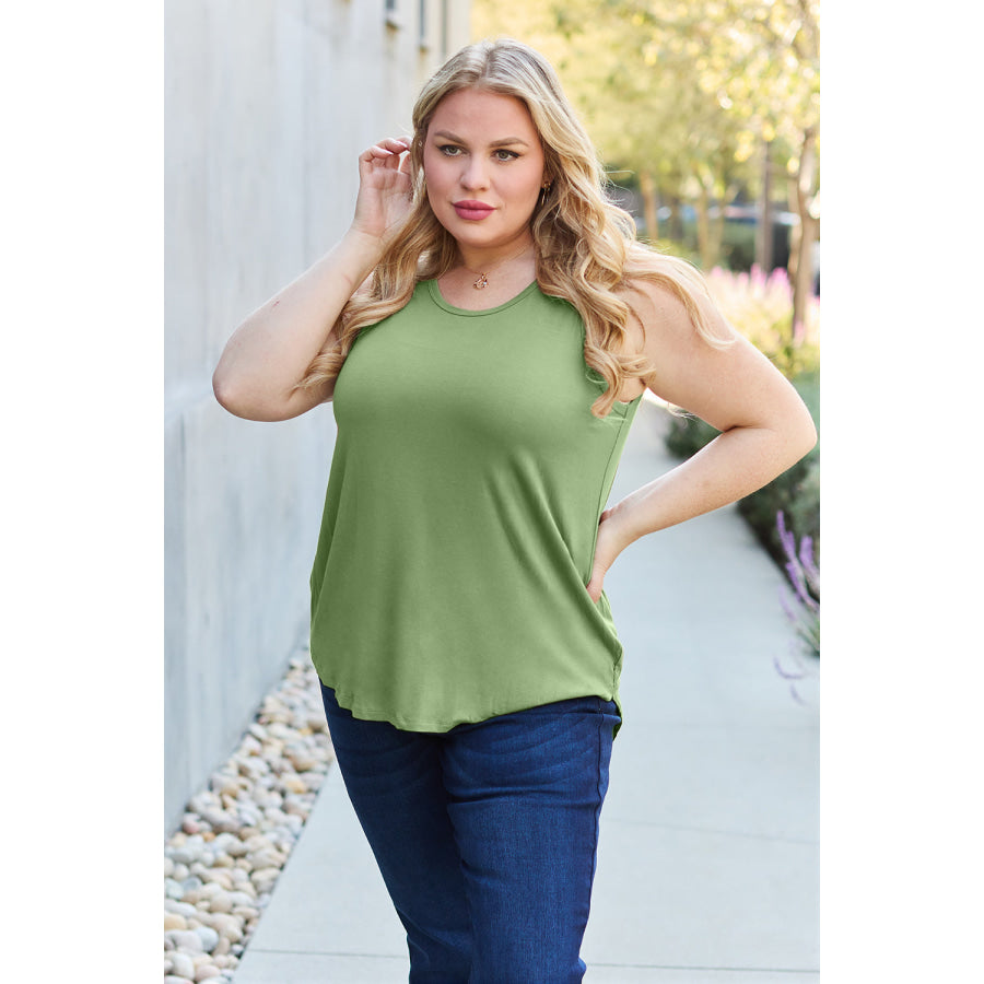 Basic Bae Bamboo Full Size Round Neck Tank Apparel and Accessories