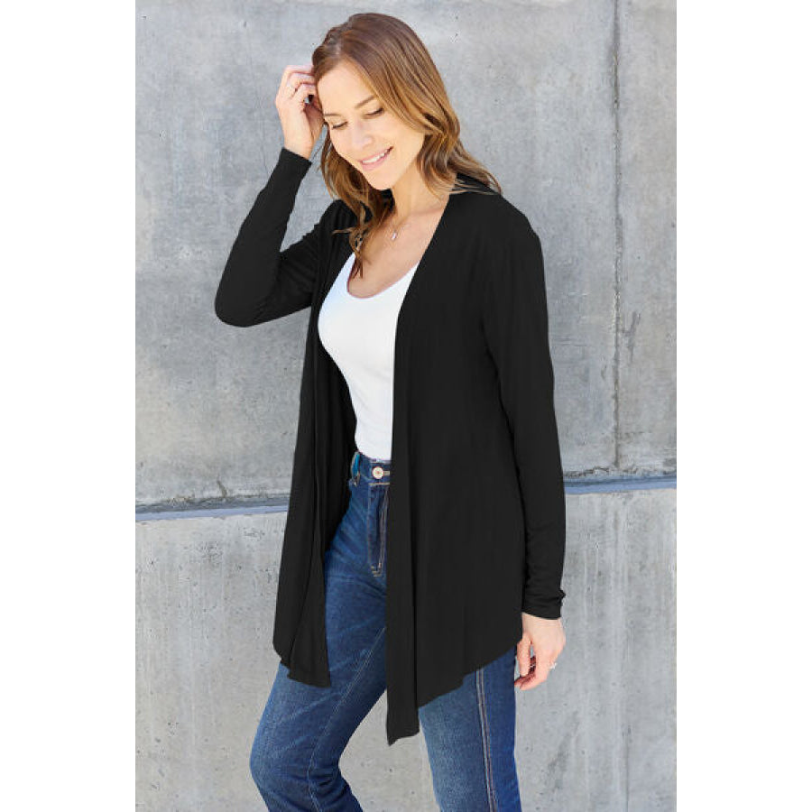 Basic Bae Full Size Open Front Long Sleeve Cover Up Clothing