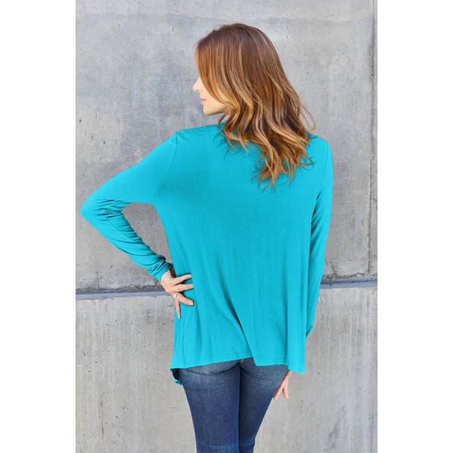 Basic Bae Full Size Open Front Long Sleeve Cover Up Clothing