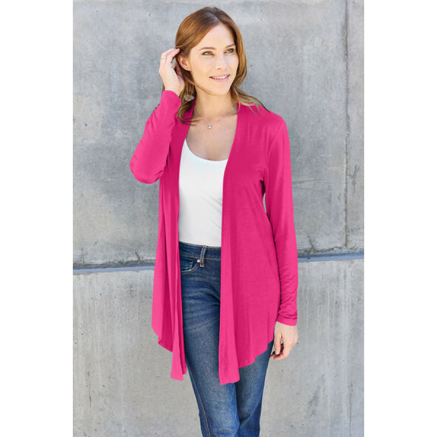 Basic Bae Full Size Open Front Long Sleeve Cover Up Clothing