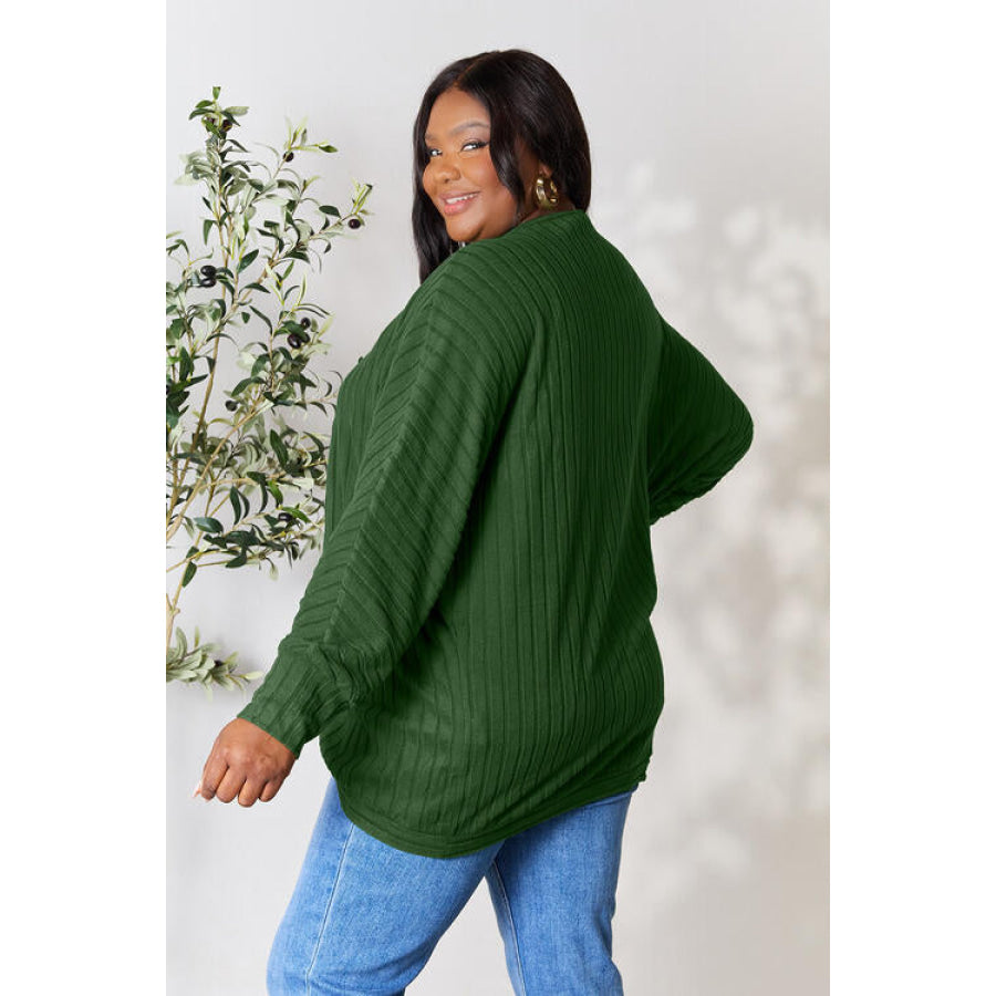 Basic Bae Full Size Ribbed Cocoon Cardigan Clothing