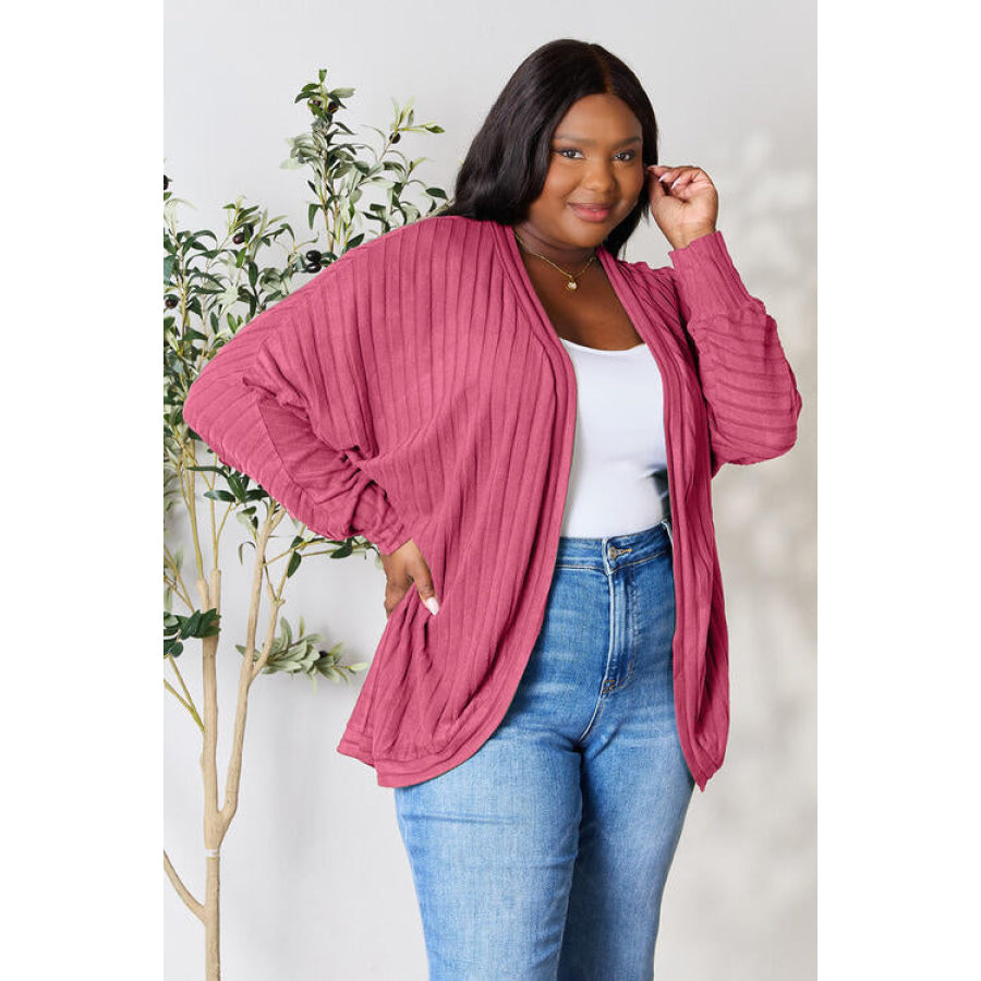 Basic Bae Full Size Ribbed Cocoon Cardigan Clothing
