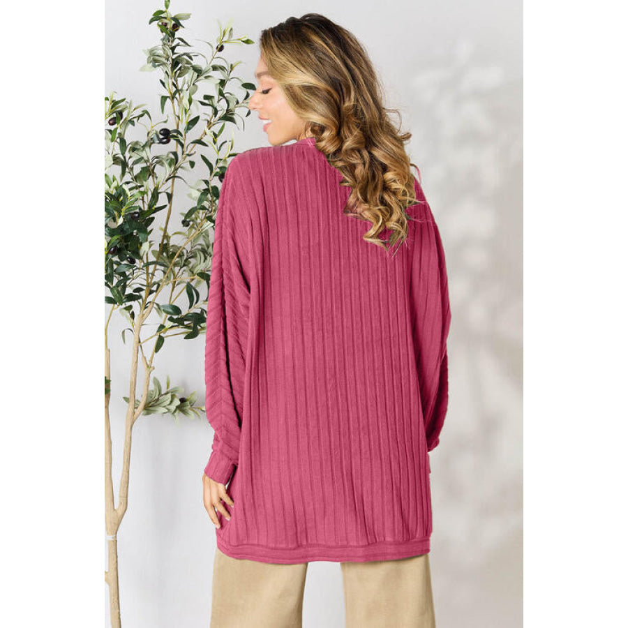 Basic Bae Full Size Ribbed Cocoon Cardigan Clothing