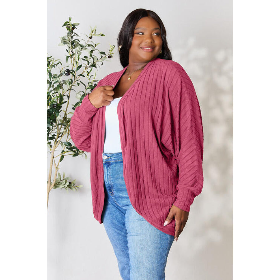 Basic Bae Full Size Ribbed Cocoon Cardigan Clothing