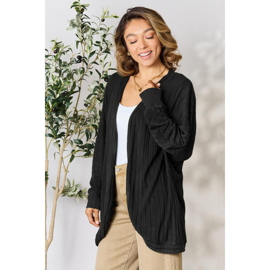 Basic Bae Full Size Ribbed Cocoon Cardigan Clothing
