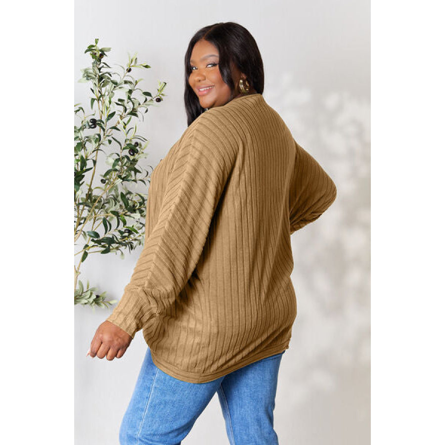 Basic Bae Full Size Ribbed Cocoon Cardigan Clothing