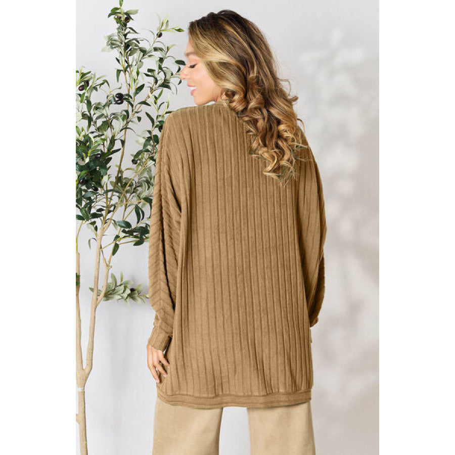 Basic Bae Full Size Ribbed Cocoon Cardigan Clothing