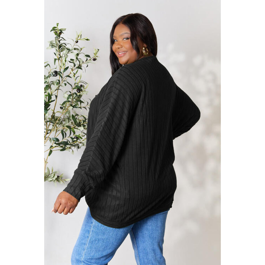 Basic Bae Full Size Ribbed Cocoon Cardigan Clothing