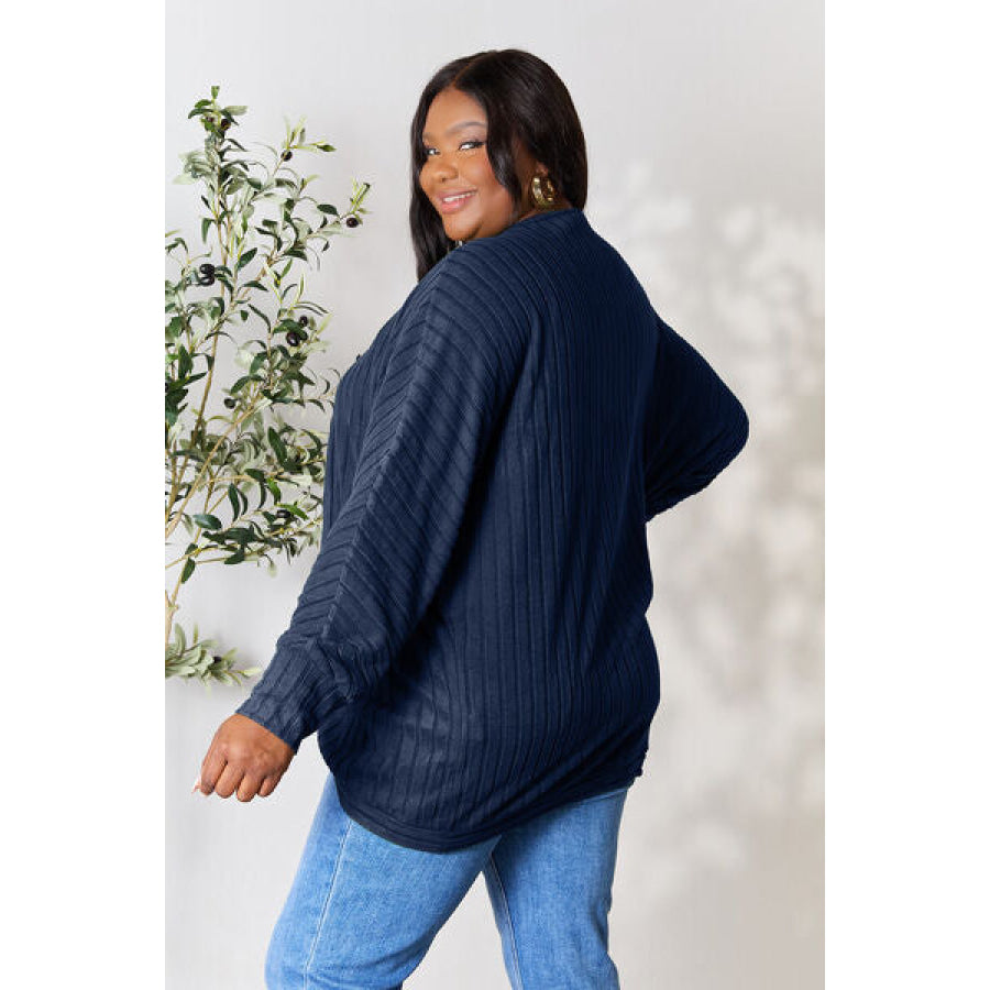 Basic Bae Full Size Ribbed Cocoon Cardigan Clothing