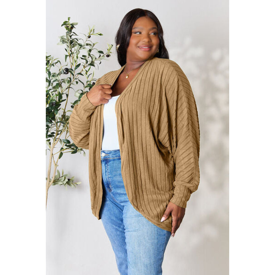 Basic Bae Full Size Ribbed Cocoon Cardigan Clothing