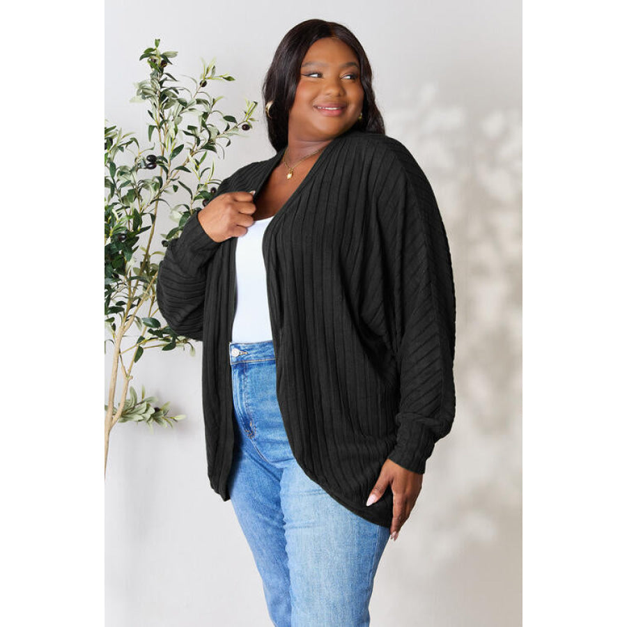 Basic Bae Full Size Ribbed Cocoon Cardigan Clothing