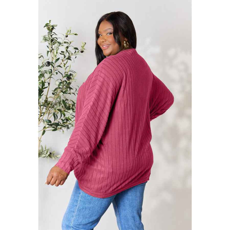 Basic Bae Full Size Ribbed Cocoon Cardigan Clothing