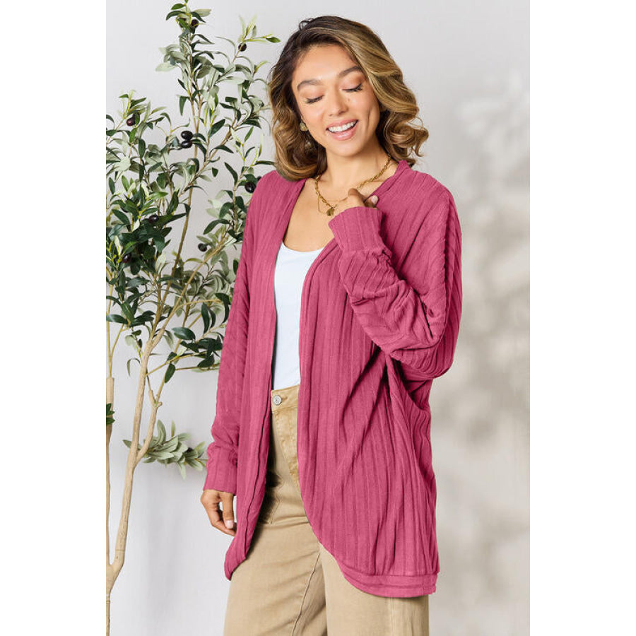 Basic Bae Full Size Ribbed Cocoon Cardigan Clothing