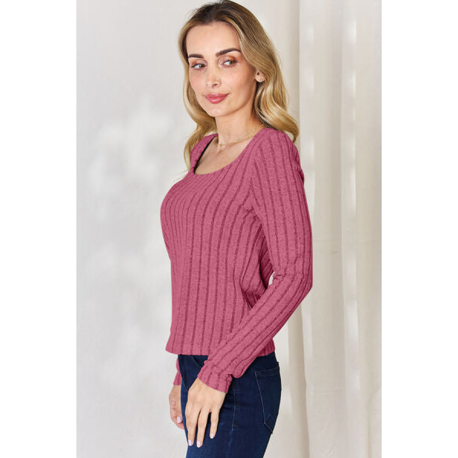 Basic Bae Full Size Ribbed Long Sleeve T-Shirt Apparel and Accessories