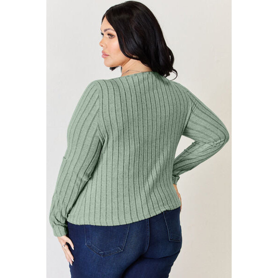 Basic Bae Full Size Ribbed Long Sleeve T-Shirt Apparel and Accessories