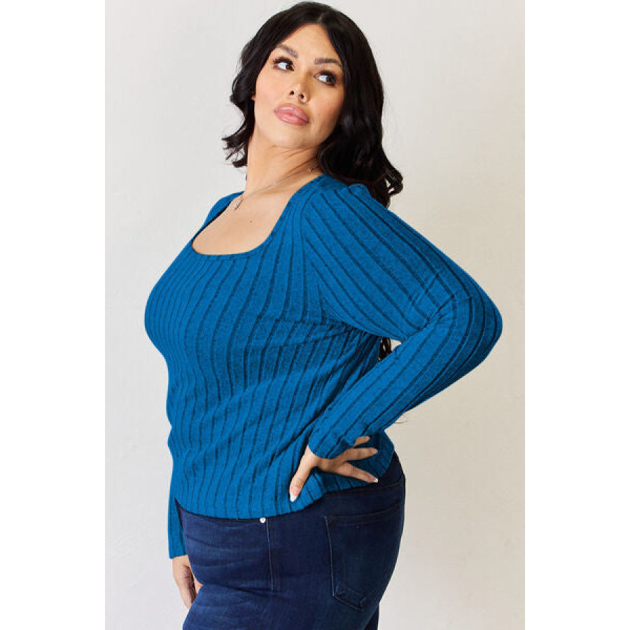 Basic Bae Full Size Ribbed Long Sleeve T-Shirt Apparel and Accessories