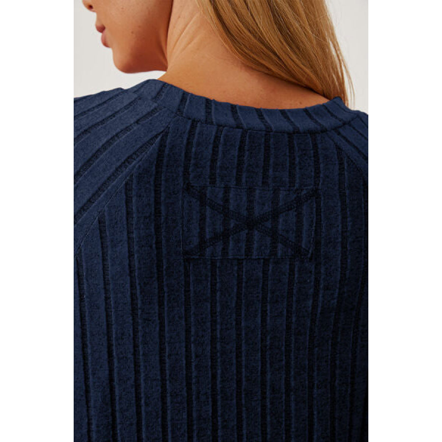 Basic Bae Full Size Ribbed Thumbhole Sleeve T-Shirt Clothing